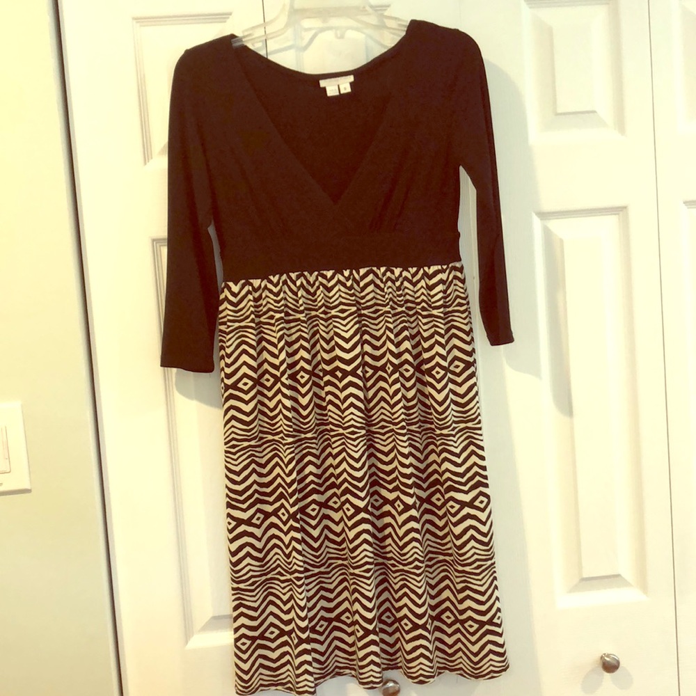 V-Neck 3 Quarter Sleeve Tribal Print Dress 👗